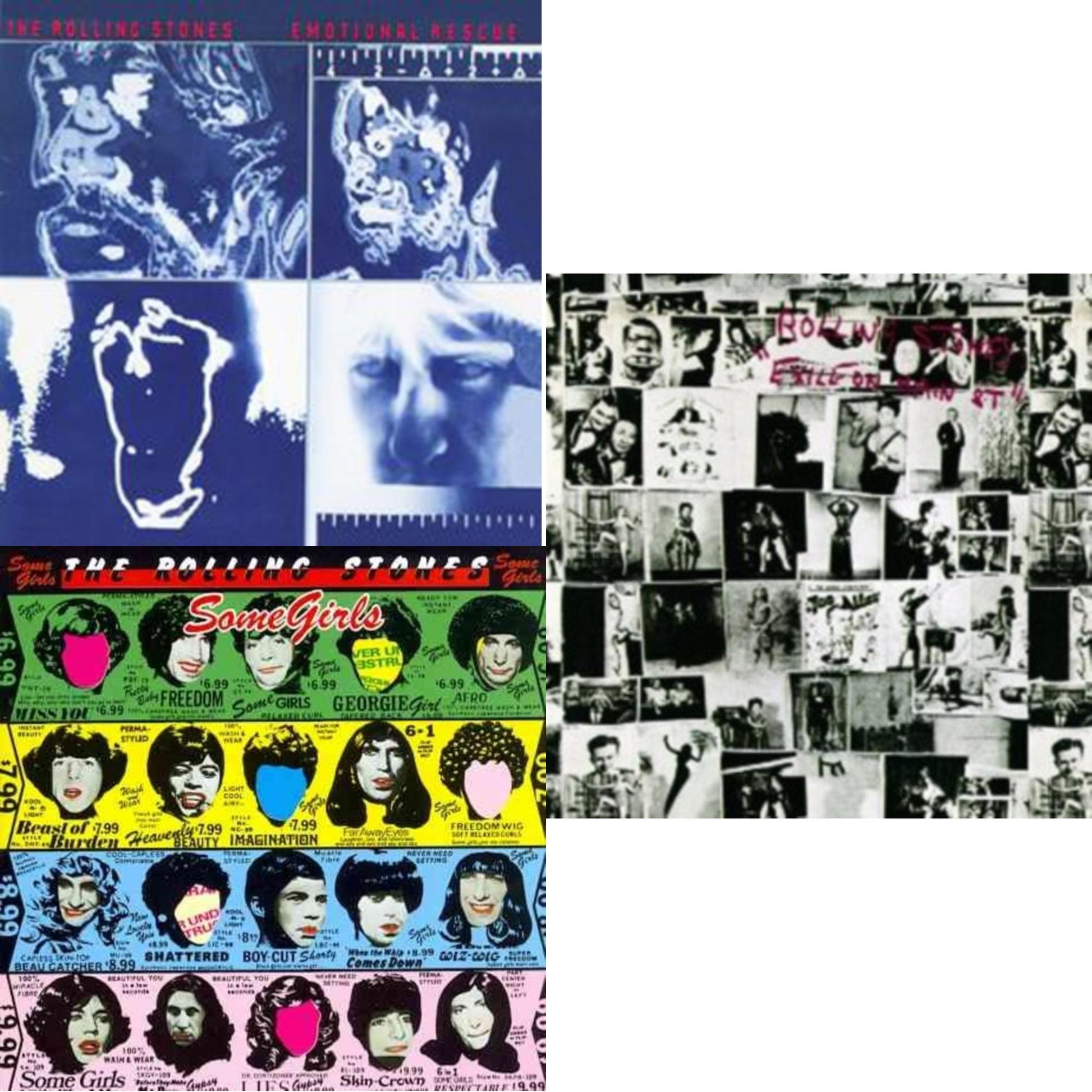 Rolling Stones - Emotional Rescue & Some Girls & Exile On Main Street - CD Bundle