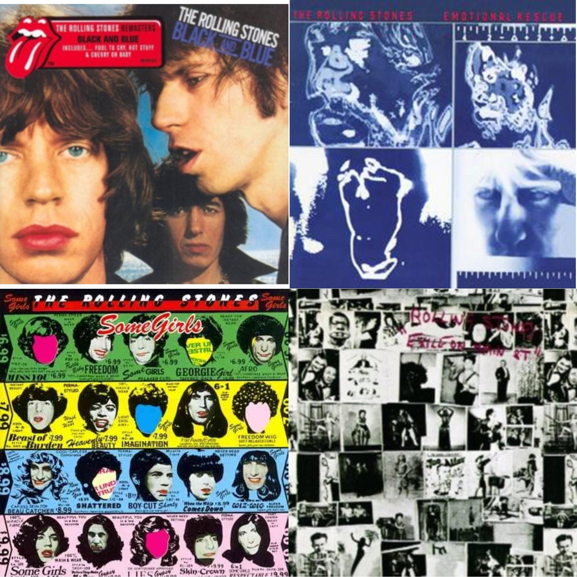 Rolling Stones - Black & Blue & Emotional Rescue & Some Girls & Exile On Main Street - CD Bundle