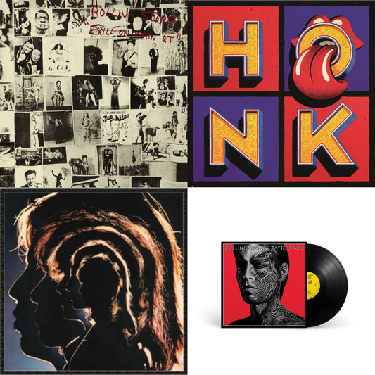 Rolling Stones - Hot Rocks 1964-1971 (2LP) & Tattoo You (2021 Remaster) & Exile On Main Street (2LP) & Honk (Translucent Red Vinyl/2LP)