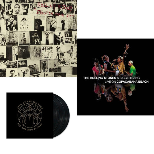 Rolling Stones - Bigger Bang Live On Copacabana Beach (Multi Color Vinyl/3LP) & Live At The Wiltern (3LP) & Exile On Main Street (2LP)