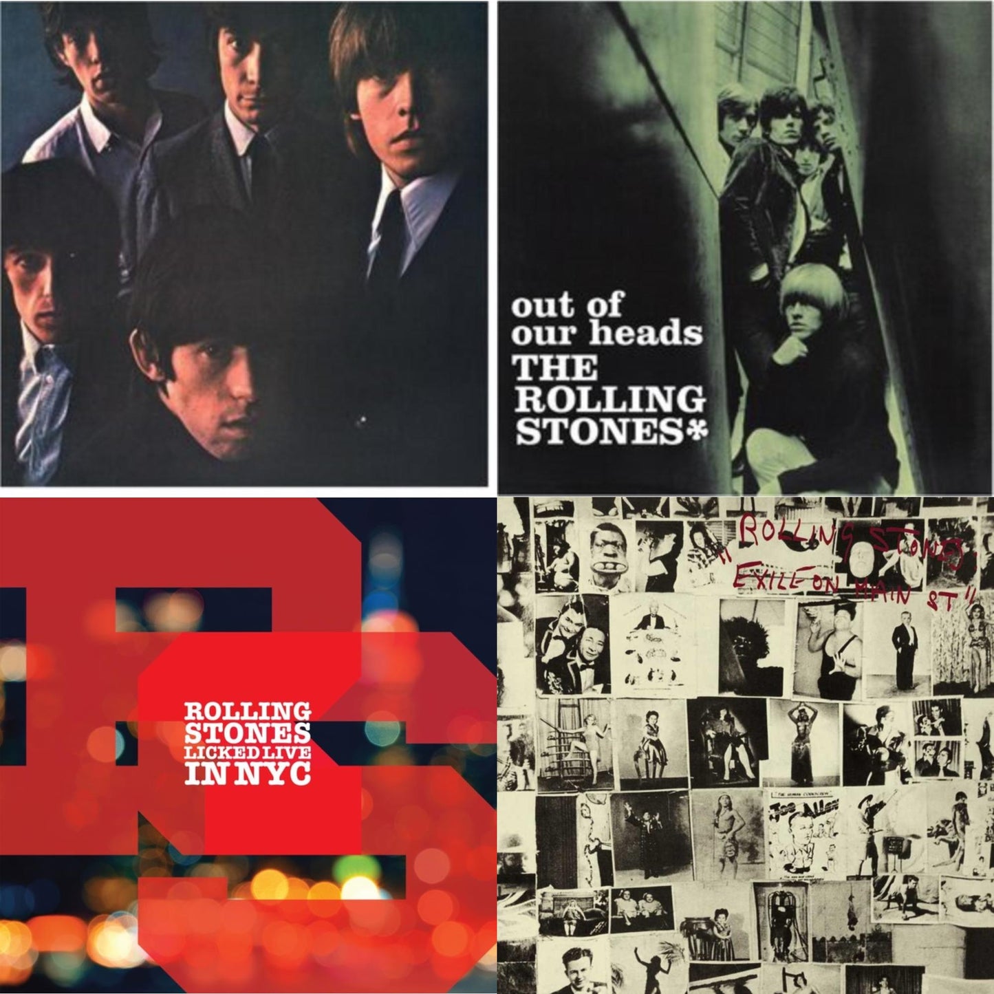 Rolling Stones - Rolling Stones No.2 (180G) & Out Of Our Heads (Uk) & Licked Live In Nyc (White Vinyl/3LP) & Exile On Main Street (2LP)