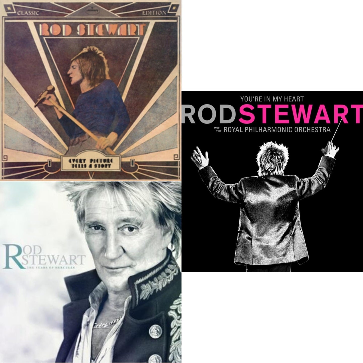 Rod Stewart - You're In My Heart: Rod Stewart With The Royal Philharmonic Orchestra (2LP/Pink Vinyl) (I) & Every Picture Tells A Story & Tears Of Hercules
