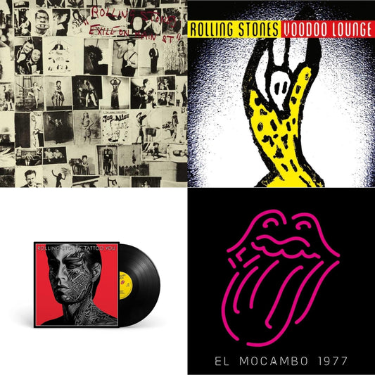 Rolling Stones - Tattoo You (2021 Remaster) & Live At The El Mocambo (4LP) & Voodoo Lounge (30Th Anniversary) (Red/Yellow Vinyl/2LP) & Exile On Main Street (2LP)