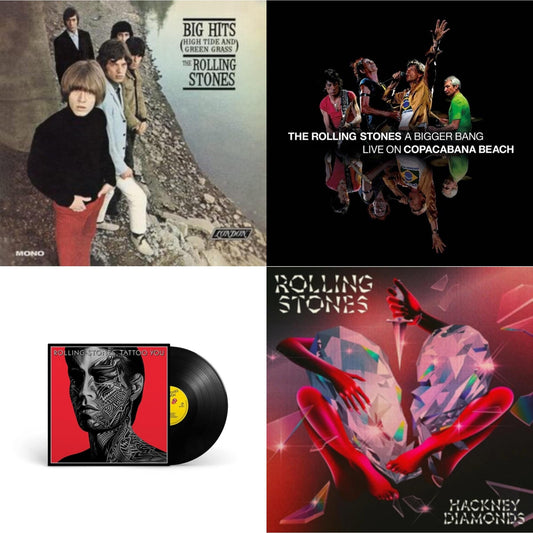 Rolling Stones - Big Hits (High Tide Green Grass LP Vinyl) & Bigger Bang Live On Copacabana Beach (Multi Color Vinyl/3LP) & Tattoo You (2021 Remaster) & Hackney Diamonds