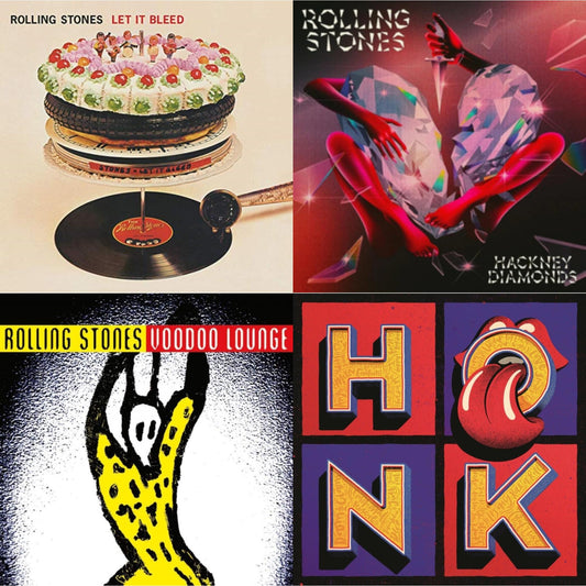 Rolling Stones - Let It Bleed (50Th Anniversary Edition) & Hackney Diamonds & Voodoo Lounge (30Th Anniversary) (Red/Yellow Vinyl/2LP) & Honk (Translucent Red Vinyl/2LP)