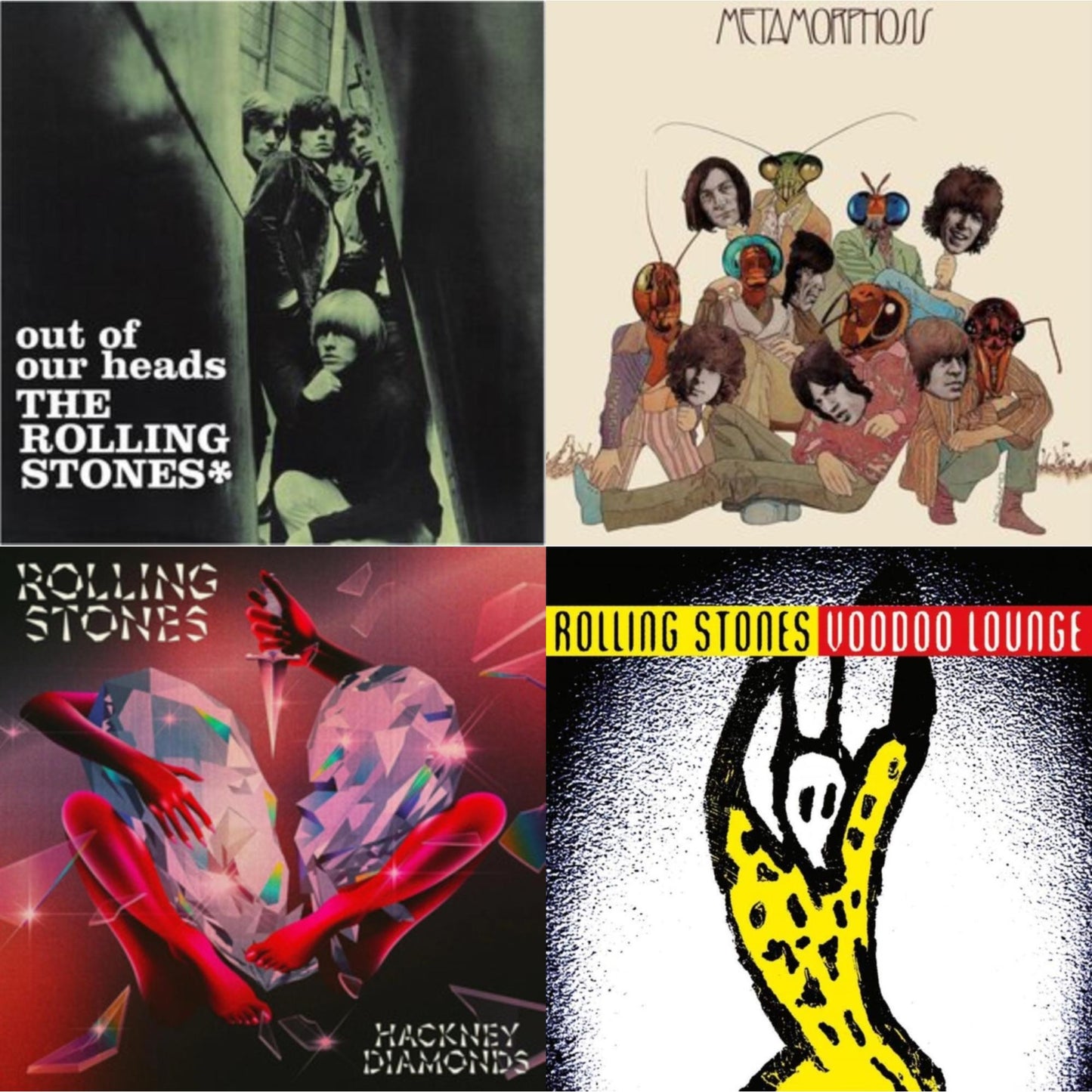 Rolling Stones - Out Of Our Heads (Uk) & Metamorphosis & Hackney Diamonds & Voodoo Lounge (30Th Anniversary) (Red/Yellow Vinyl/2LP)