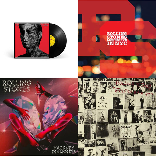 Rolling Stones - Tattoo You (2021 Remaster) & Licked Live In Nyc (White Vinyl/3LP) & Hackney Diamonds & Exile On Main Street (2LP)