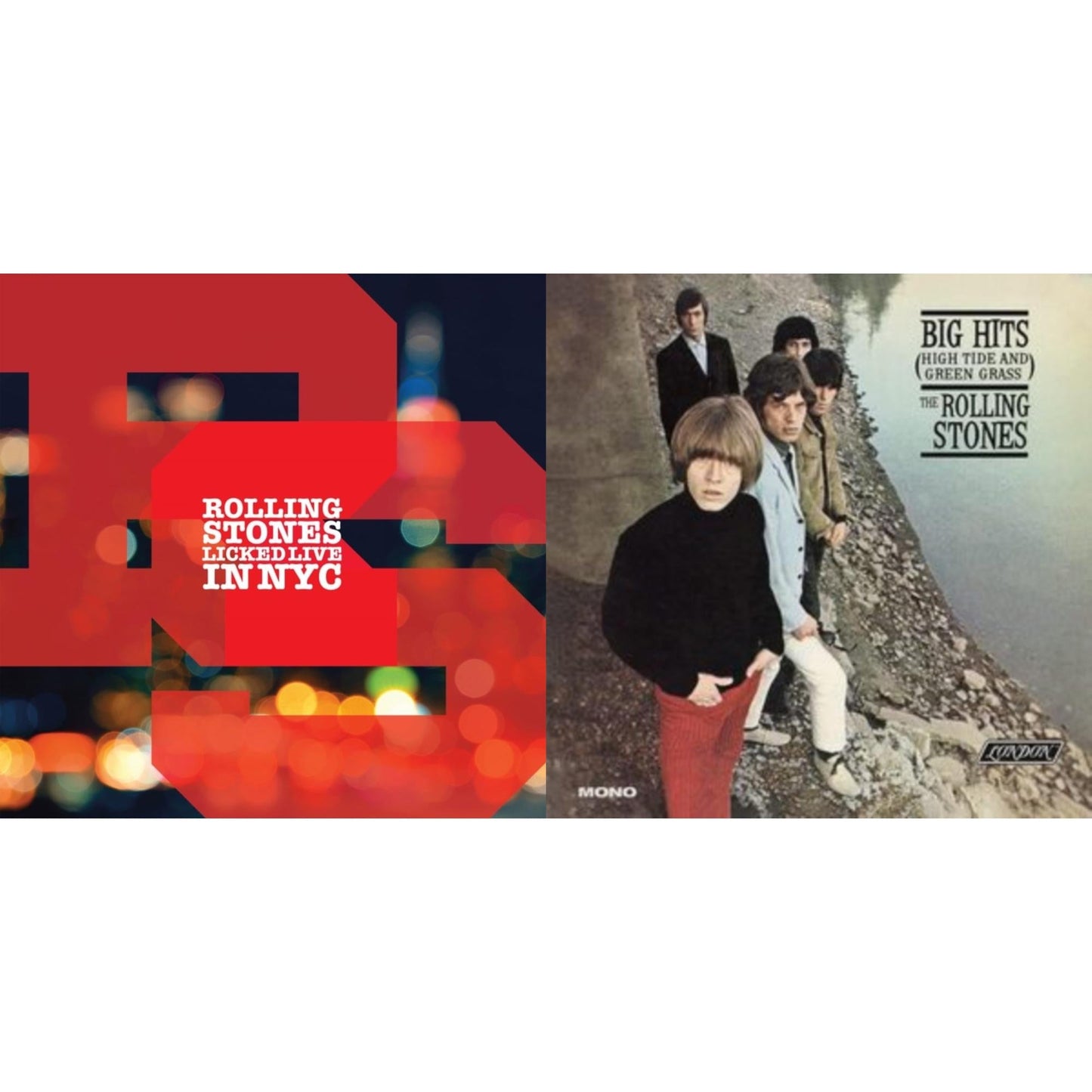 Rolling Stones - Big Hits (High Tide Green Grass LP Vinyl) & Licked Live In Nyc (White Vinyl/3LP)