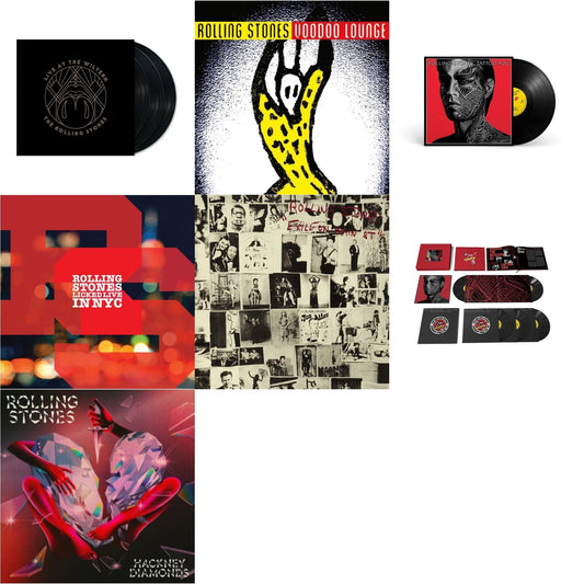 Rolling Stones - Tattoo You (2021 Remaster) & Tattoo You (2021 Remaster/5LP Box Set) & Licked Live In Nyc (White Vinyl/3LP) & Hackney Diamonds & Live At The Wiltern (3LP) & Voodoo Lounge (30Th Anniversary) (Red/Yellow Vinyl/2LP) & Exile On Main