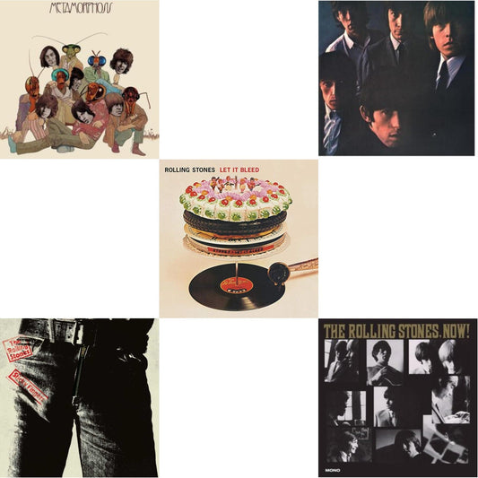 Rolling Stones - Rolling Stones No.2 (180G) & Metamorphosis & Rolling Stones, Now! & Let It Bleed (50Th Anniversary Edition) & Sticky Fingers - LP Vinyl Bundle