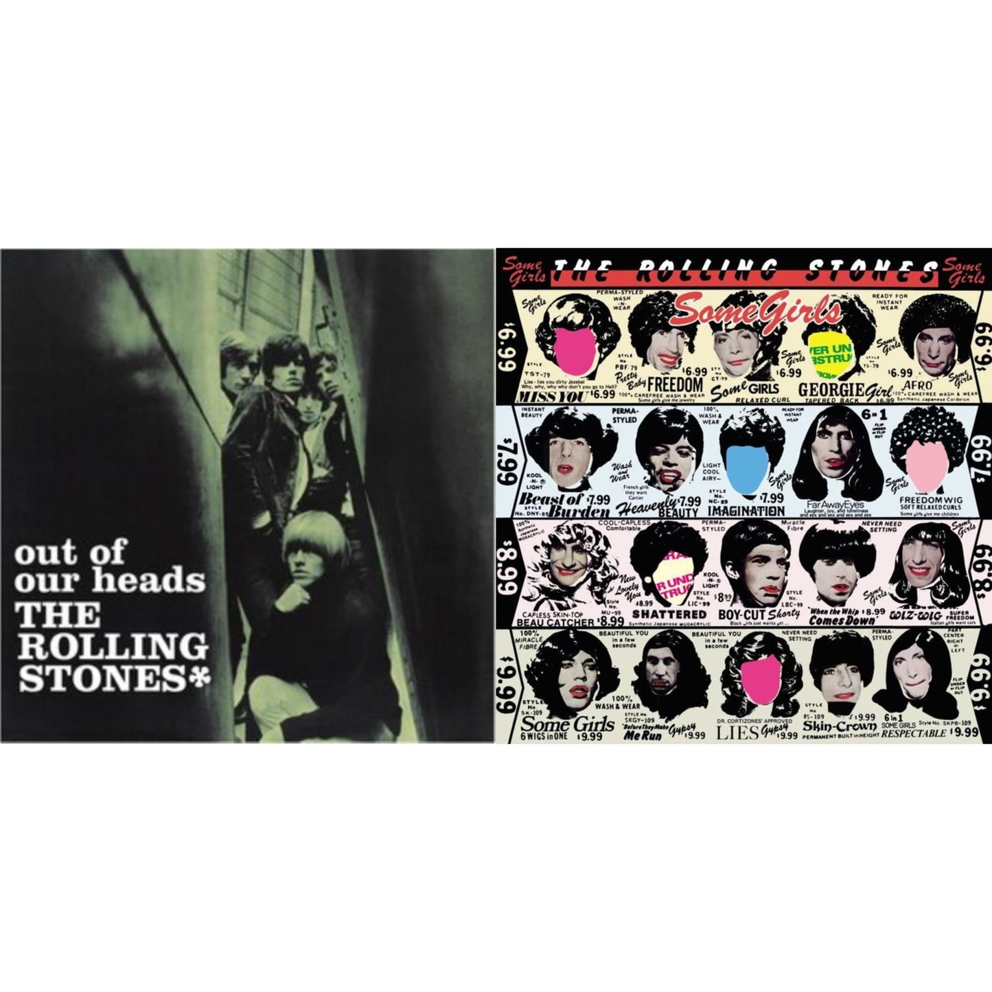 Rolling Stones - Out Of Our Heads (Uk) & Some Girls - LP Vinyl Bundle