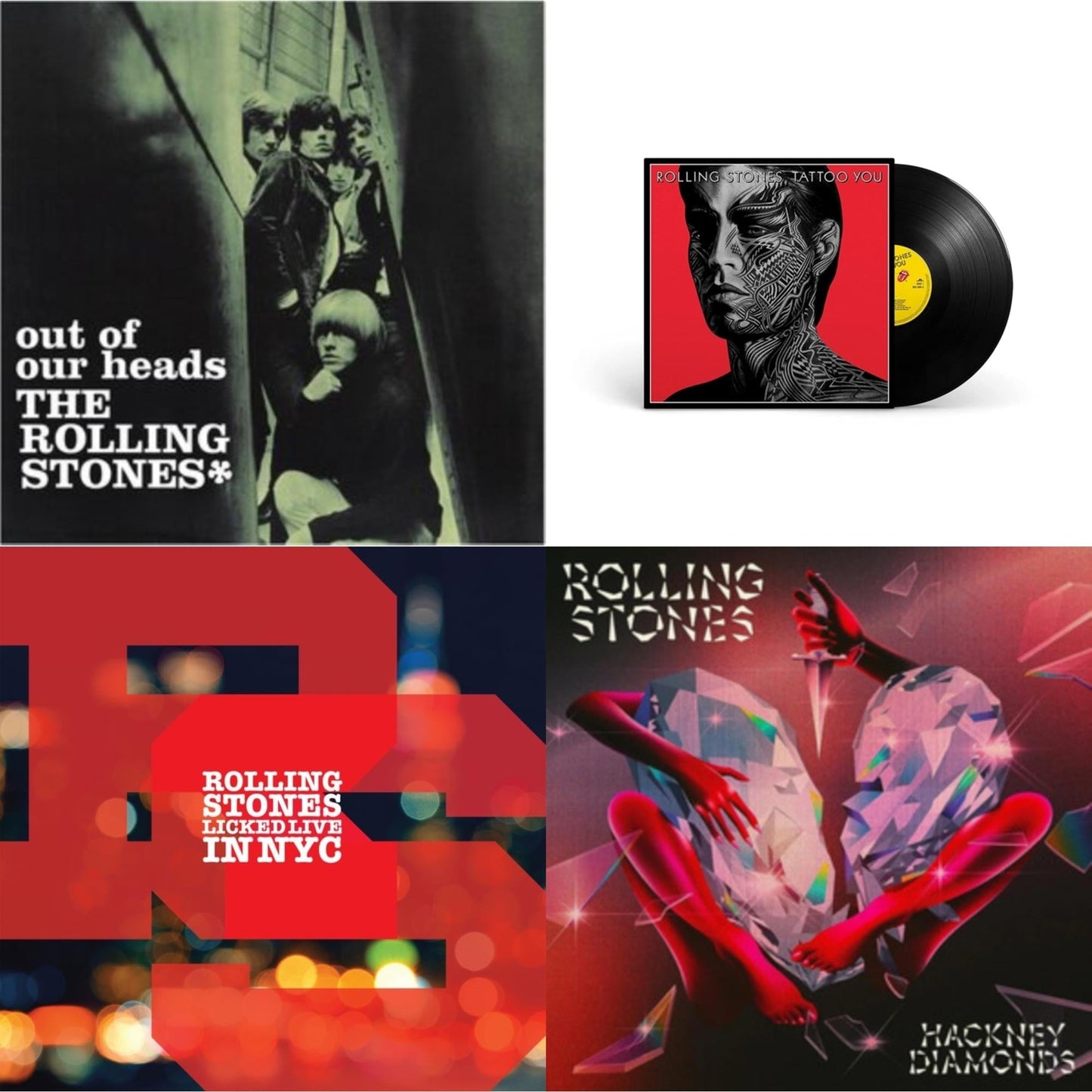 Rolling Stones - Out Of Our Heads (Uk) & Tattoo You (2021 Remaster) & Licked Live In Nyc (White Vinyl/3LP) & Hackney Diamonds