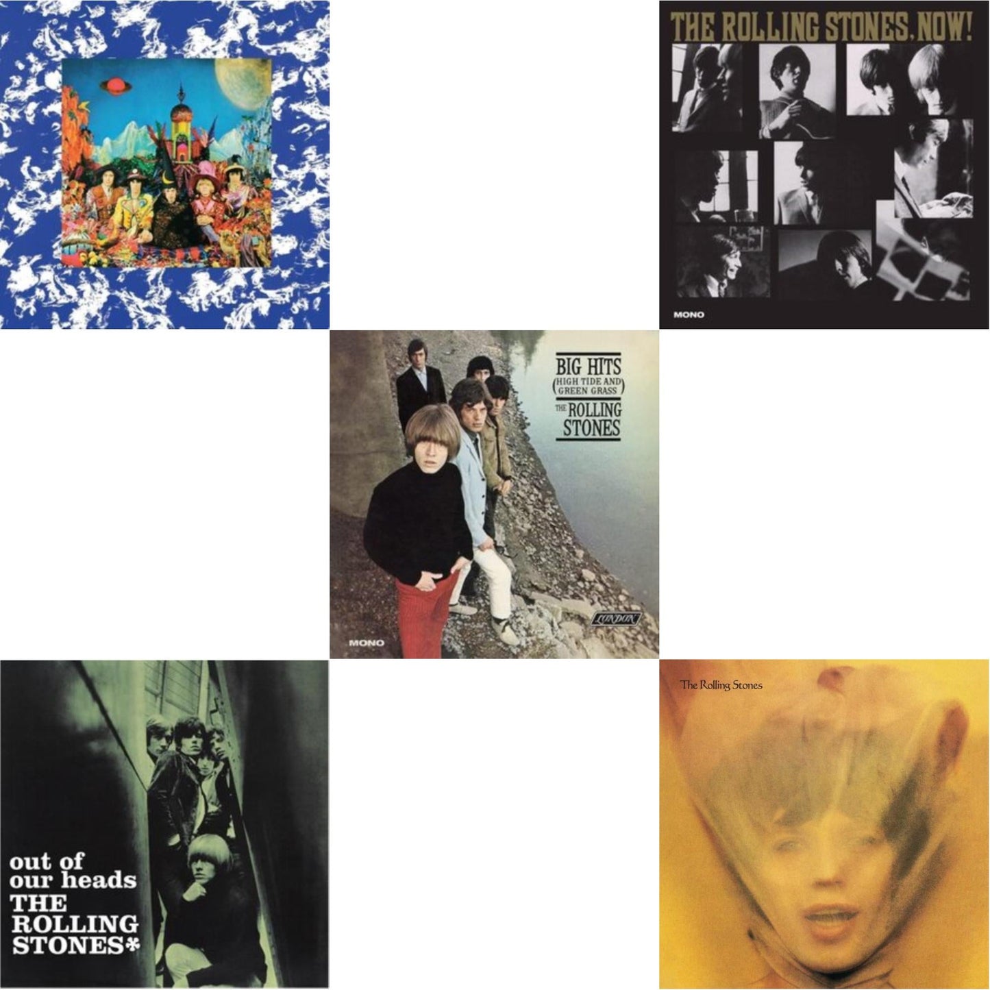Rolling Stones - Their Satanic Majesties Request & Out Of Our Heads (Uk) & Big Hits (High Tide Green Grass LP Vinyl) & Rolling Stones, Now! & Goats Head Soup (2LP 2020 Deluxe Edition)