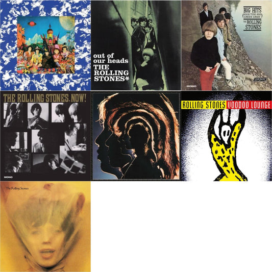 Rolling Stones - Their Satanic Majesties Request & Out Of Our Heads (Uk) & Big Hits (High Tide Green Grass LP Vinyl) & Rolling Stones, Now! & Hot Rocks 1964-1971 (2LP) & Voodoo Lounge (30Th Anniversary) (Red/Yellow Vinyl/2LP) & Goats Head Soup (2LP