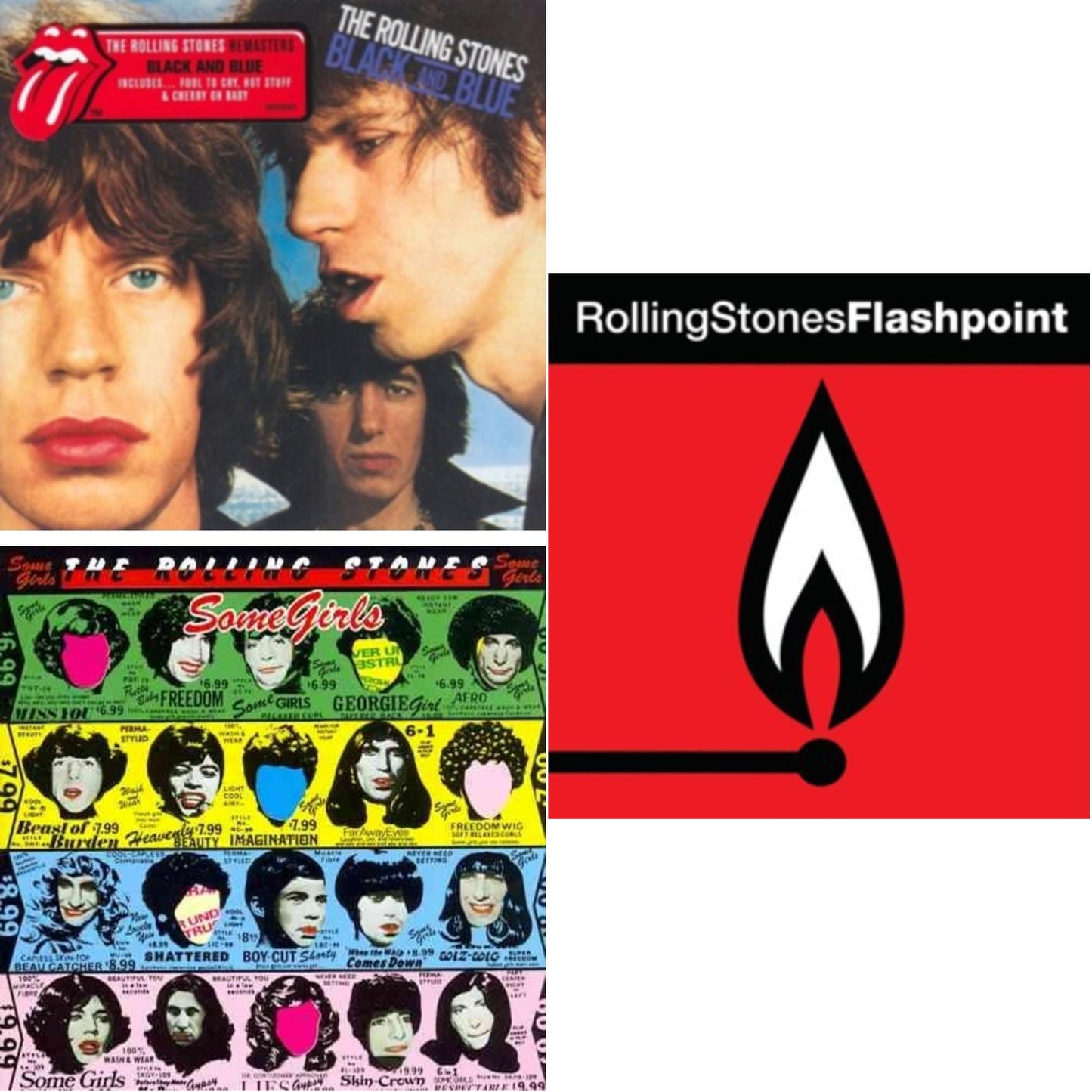 Rolling Stones - Black & Blue & Some Girls & Flashpoint - CD Bundle