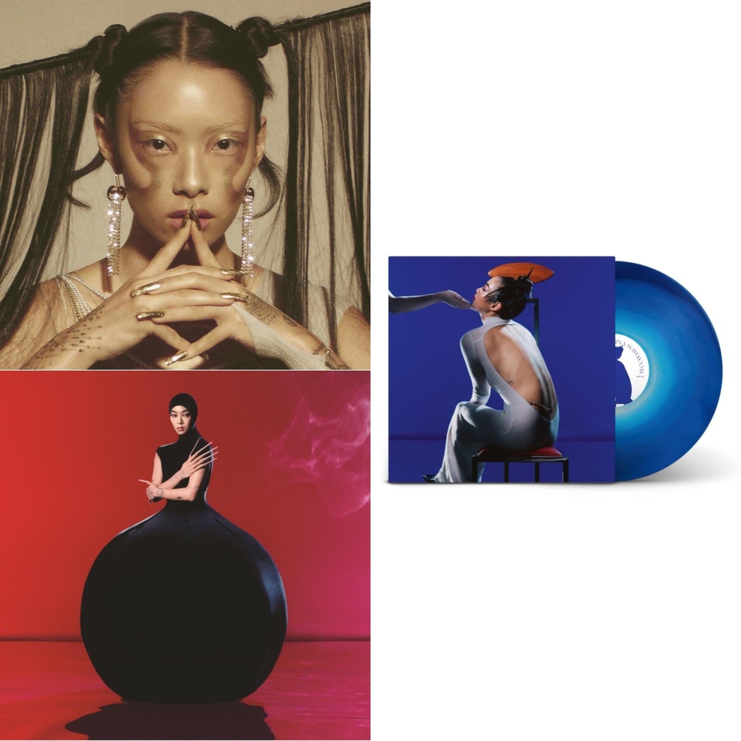 Rina Sawayama - Sawayama (Gold LP Vinyl) & Hold The Girl & Hold The Girl (1St Anniversary Edition) (White/Cobalt Blue LP Vinyl)