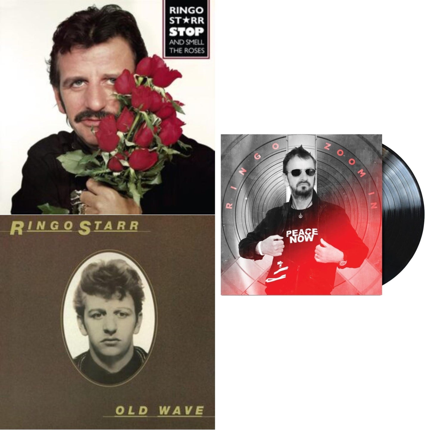 Ringo Starr - Stop & Smell The Roses: Yellow Submarine Edition (Yellow LP Vinyl) & Old Wave: Yellow Submarine Edition (Yellow LP Vinyl) & Zoom In Ep