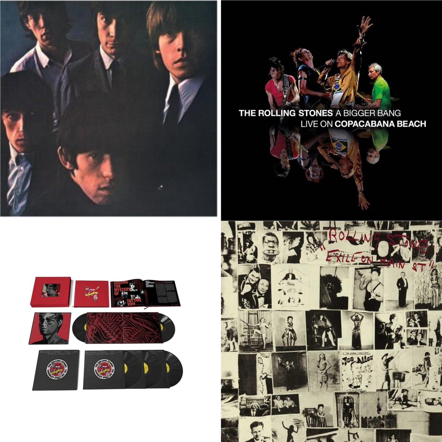 Rolling Stones - Rolling Stones No.2 (180G) & Bigger Bang Live On Copacabana Beach (Multi Color Vinyl/3LP) & Tattoo You (2021 Remaster/5LP Box Set) & Exile On Main Street (2LP)