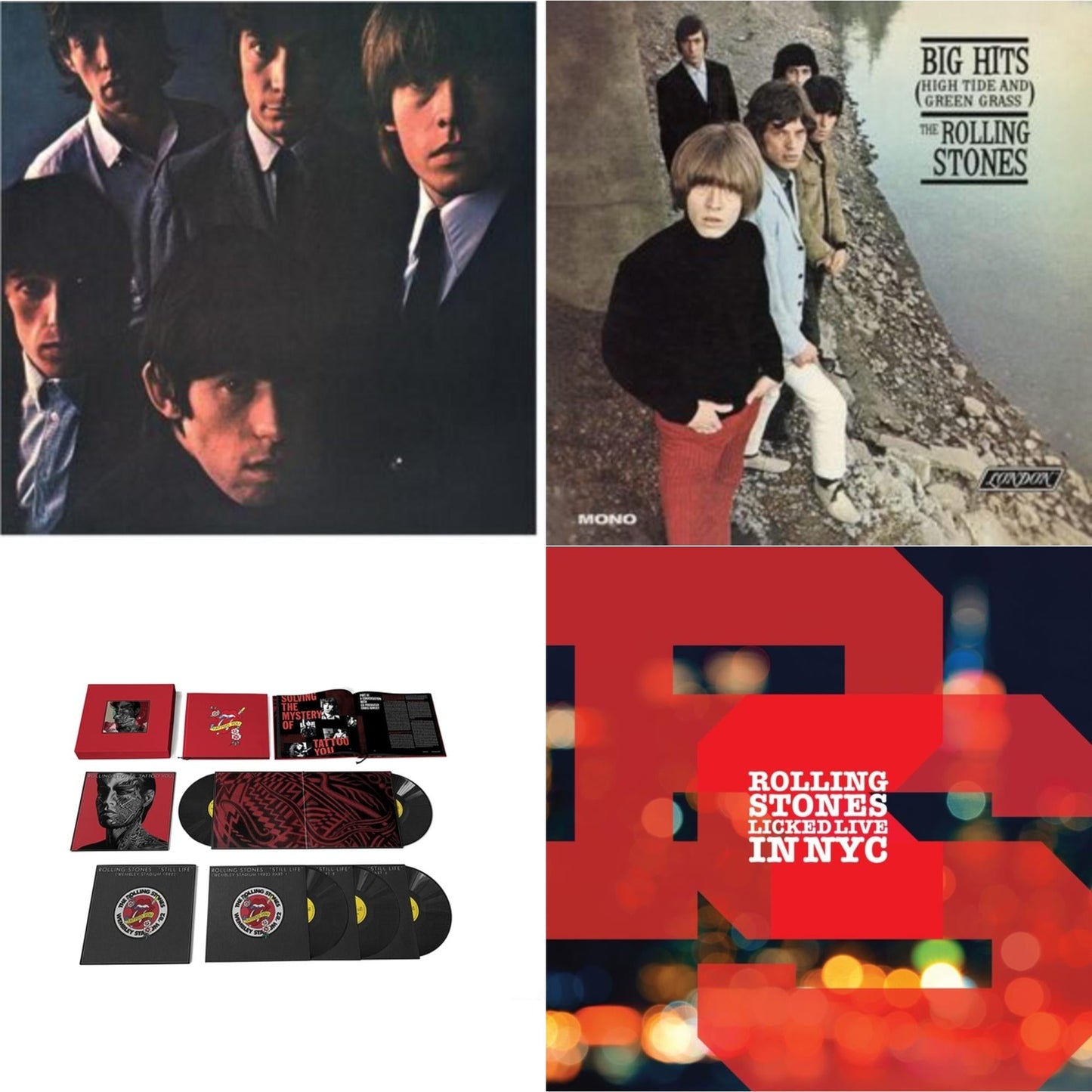 Rolling Stones - Rolling Stones No.2 (180G) & Big Hits (High Tide Green Grass LP Vinyl) & Tattoo You (2021 Remaster/5LP Box Set) & Licked Live In Nyc (White Vinyl/3LP)