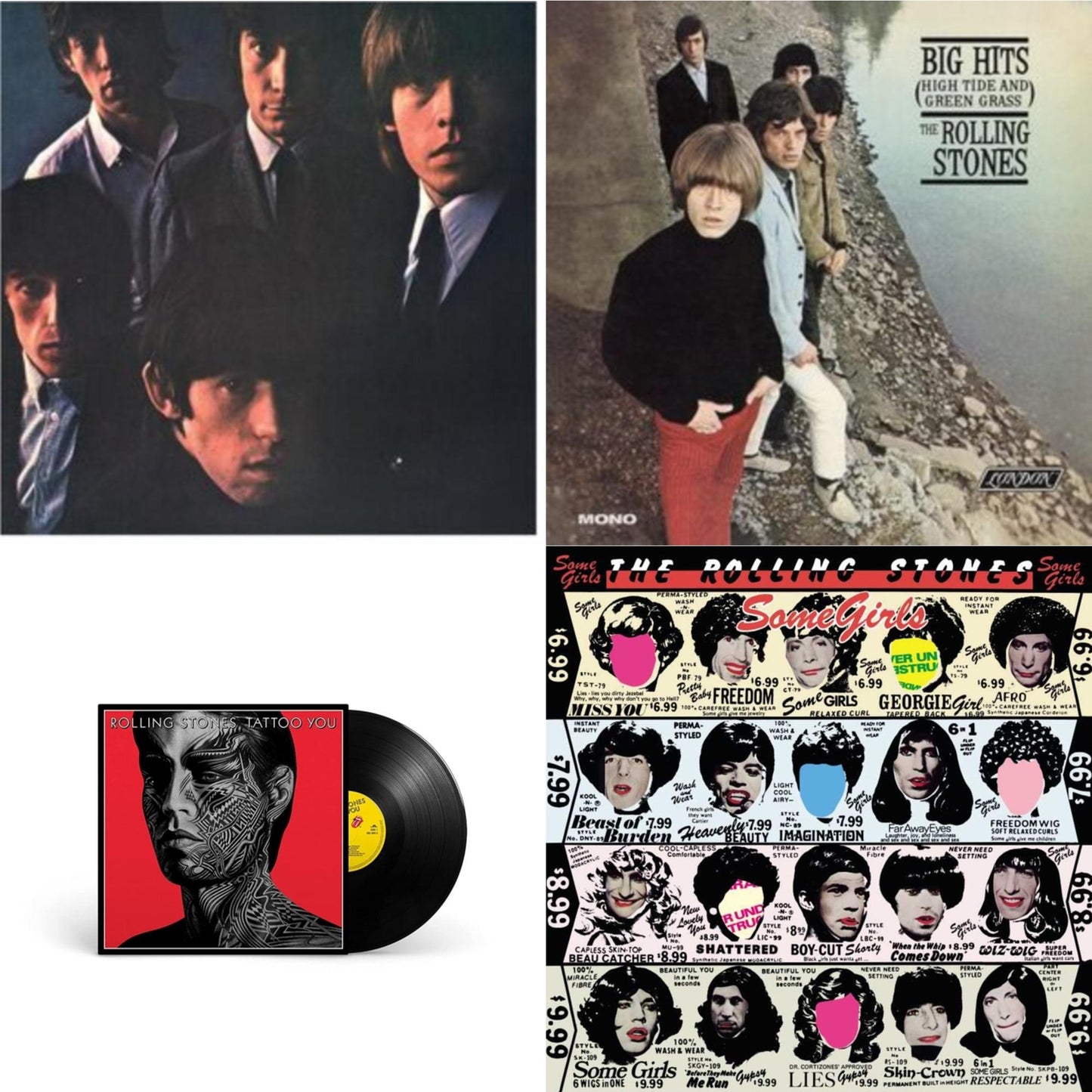 Rolling Stones - Rolling Stones No.2 (180G) & Big Hits (High Tide Green Grass LP Vinyl) & Tattoo You (2021 Remaster) & Some Girls