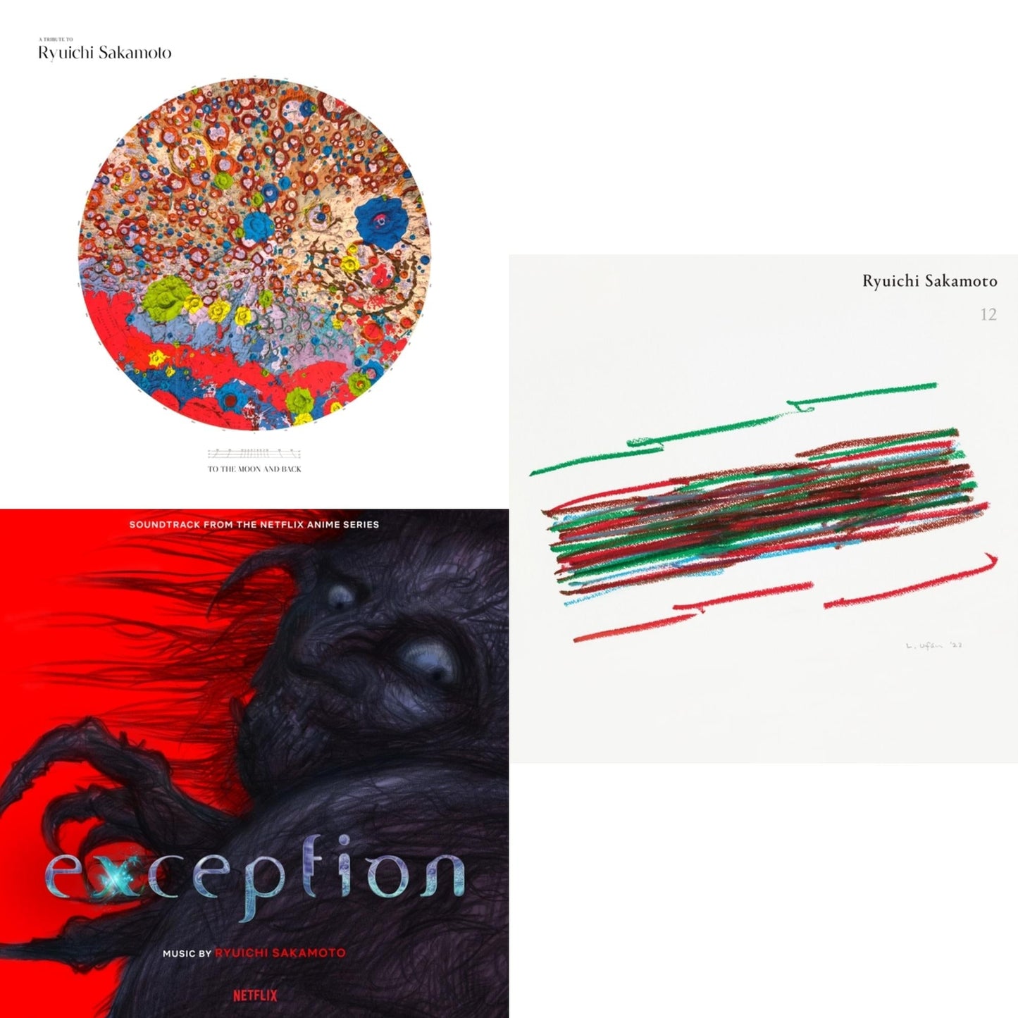 Ryuichi Sakamoto - Tribute To Ryuichi Sakamoto To The Moon And Back & Exception Ost (150G/2LP) & 12 (2LP/Clear Vinyl)