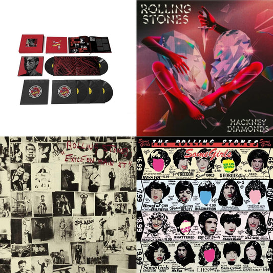 Rolling Stones - Tattoo You (2021 Remaster/5LP Box Set) & Hackney Diamonds & Exile On Main Street (2LP) & Some Girls