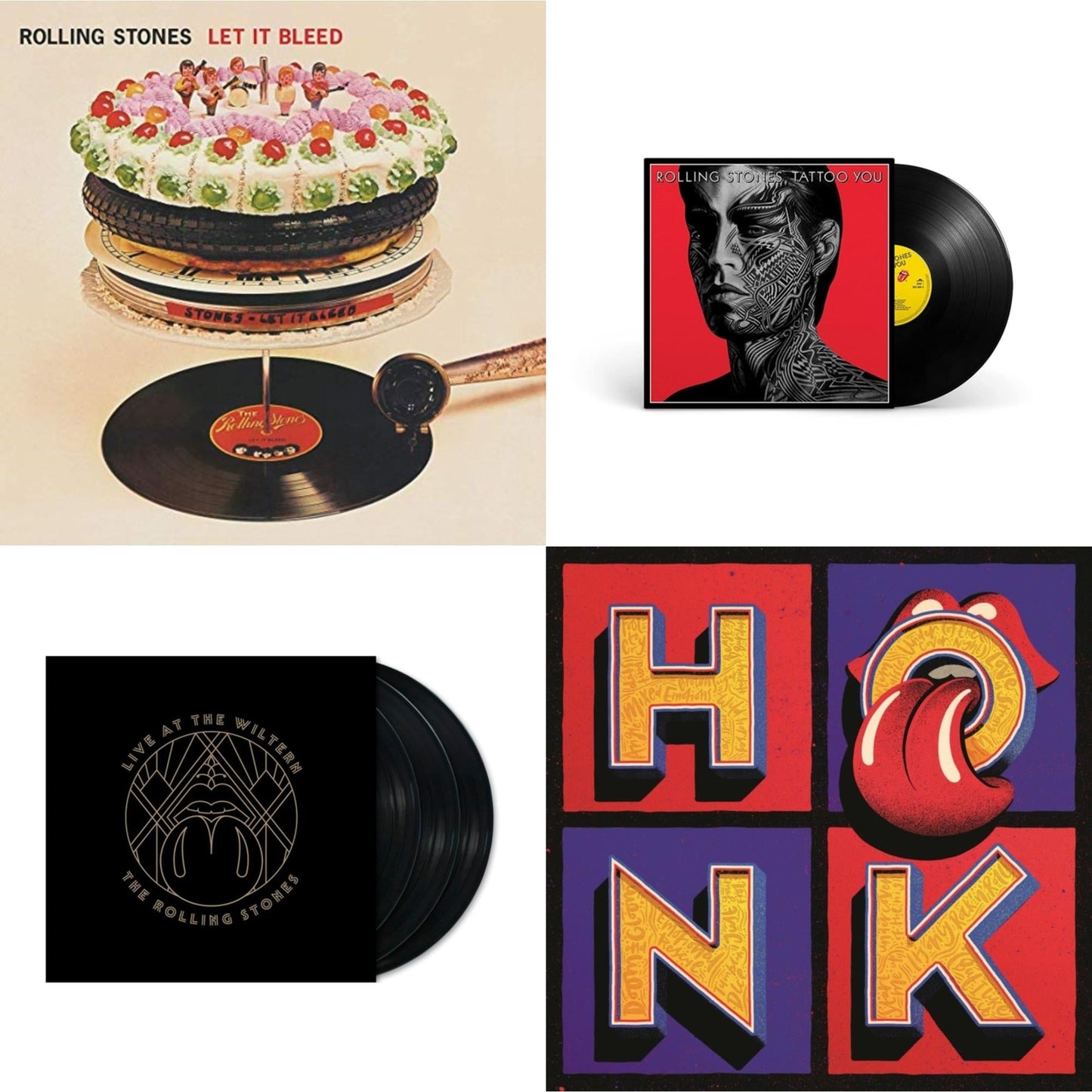 Rolling Stones - Let It Bleed (50Th Anniversary Edition) & Tattoo You (2021 Remaster) & Live At The Wiltern (3LP) & Honk (Translucent Red Vinyl/2LP)