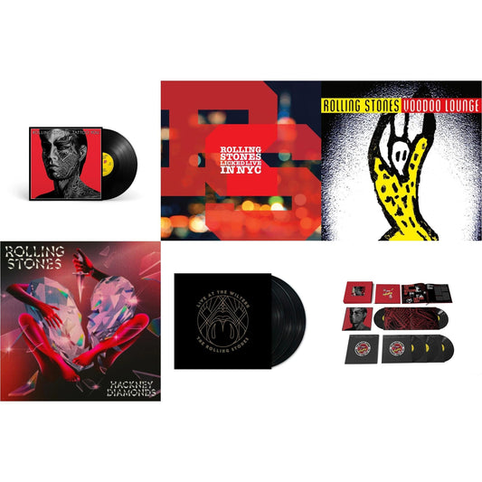 Rolling Stones - Tattoo You (2021 Remaster) & Tattoo You (2021 Remaster/5LP Box Set) & Licked Live In Nyc (White Vinyl/3LP) & Hackney Diamonds & Live At The Wiltern (3LP) & Voodoo Lounge (30Th Anniversary) (Red/Yellow Vinyl/2LP)