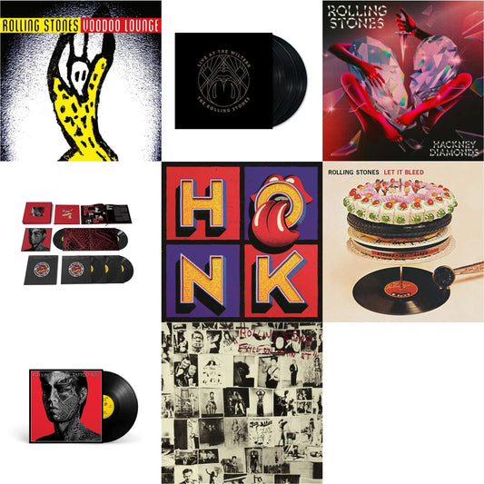 Rolling Stones - Let It Bleed (50Th Anniversary Edition) & Tattoo You (2021 Remaster) & Tattoo You (2021 Remaster/5LP Box Set) & Hackney Diamonds & Live At The Wiltern (3LP) & Voodoo Lounge (30Th Anniversary) (Red/Yellow Vinyl/2LP) & Exile On Main