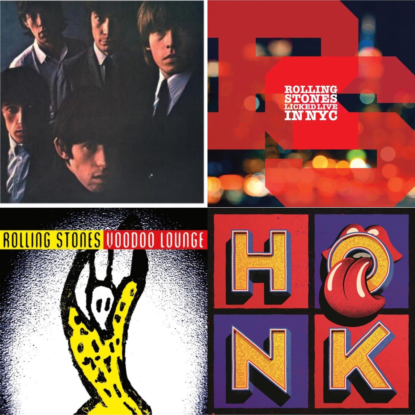 Rolling Stones - Rolling Stones No.2 (180G) & Licked Live In Nyc (White Vinyl/3LP) & Voodoo Lounge (30Th Anniversary) (Red/Yellow Vinyl/2LP) & Honk (Translucent Red Vinyl/2LP)