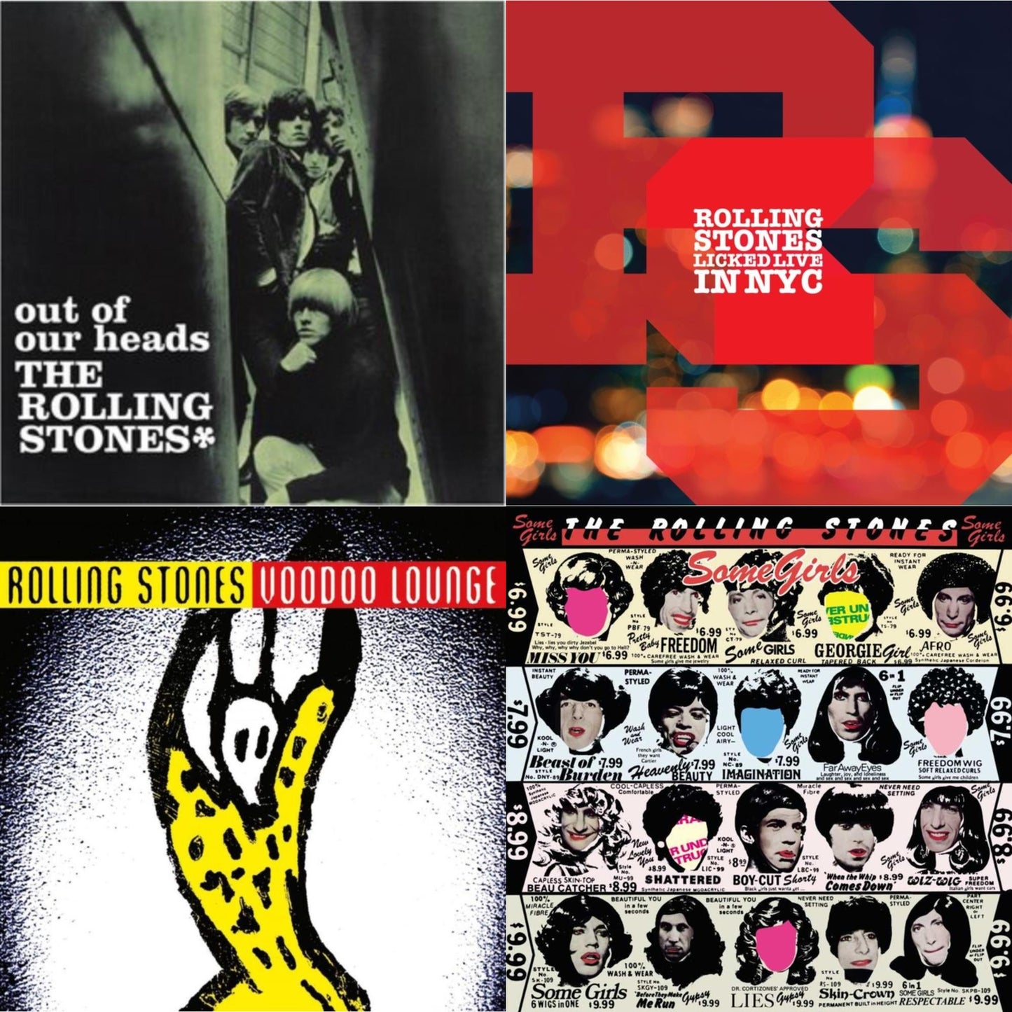 Rolling Stones - Out Of Our Heads (Uk) & Licked Live In Nyc (White Vinyl/3LP) & Voodoo Lounge (30Th Anniversary) (Red/Yellow Vinyl/2LP) & Some Girls