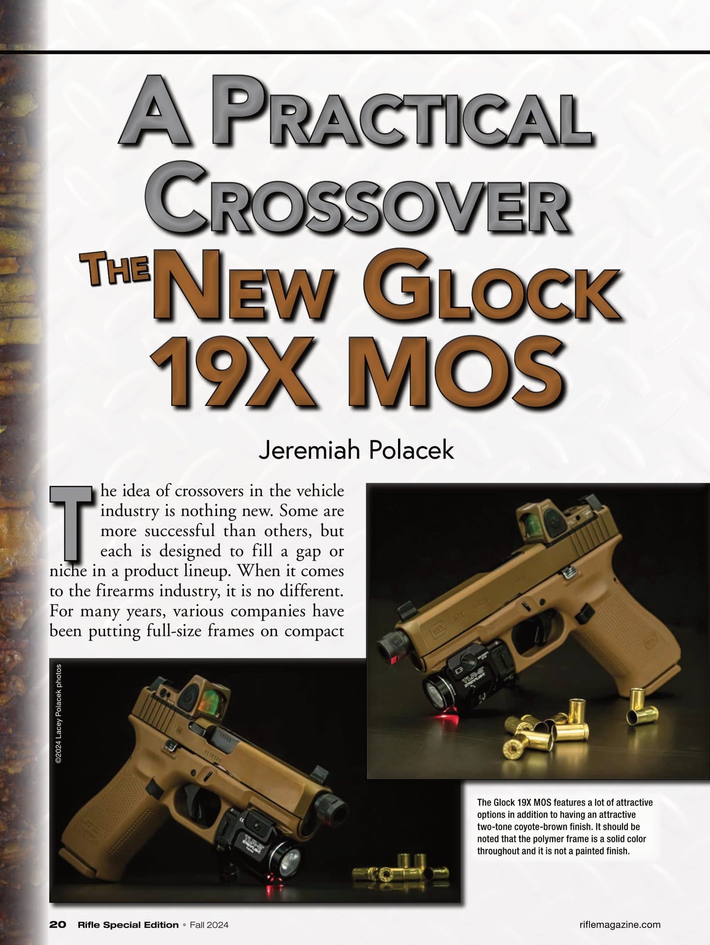Rifle Special Edition - Fall 2024: Custom Guns & Ammunitions, Tisas 1911 Yukon Carry C10 In 10mm, The New Glock 19X MOS, Handloading The 5.7x28mm FN, Two 44-40 Colt Frontier Six Shooters & More!