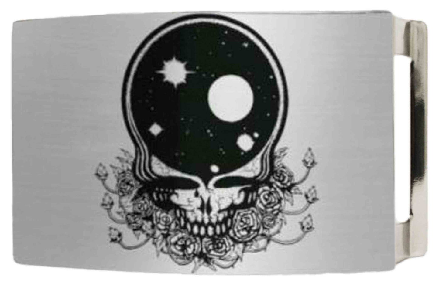 Grateful Dead Space Your Face Brushed Silver Rock Star Buckle