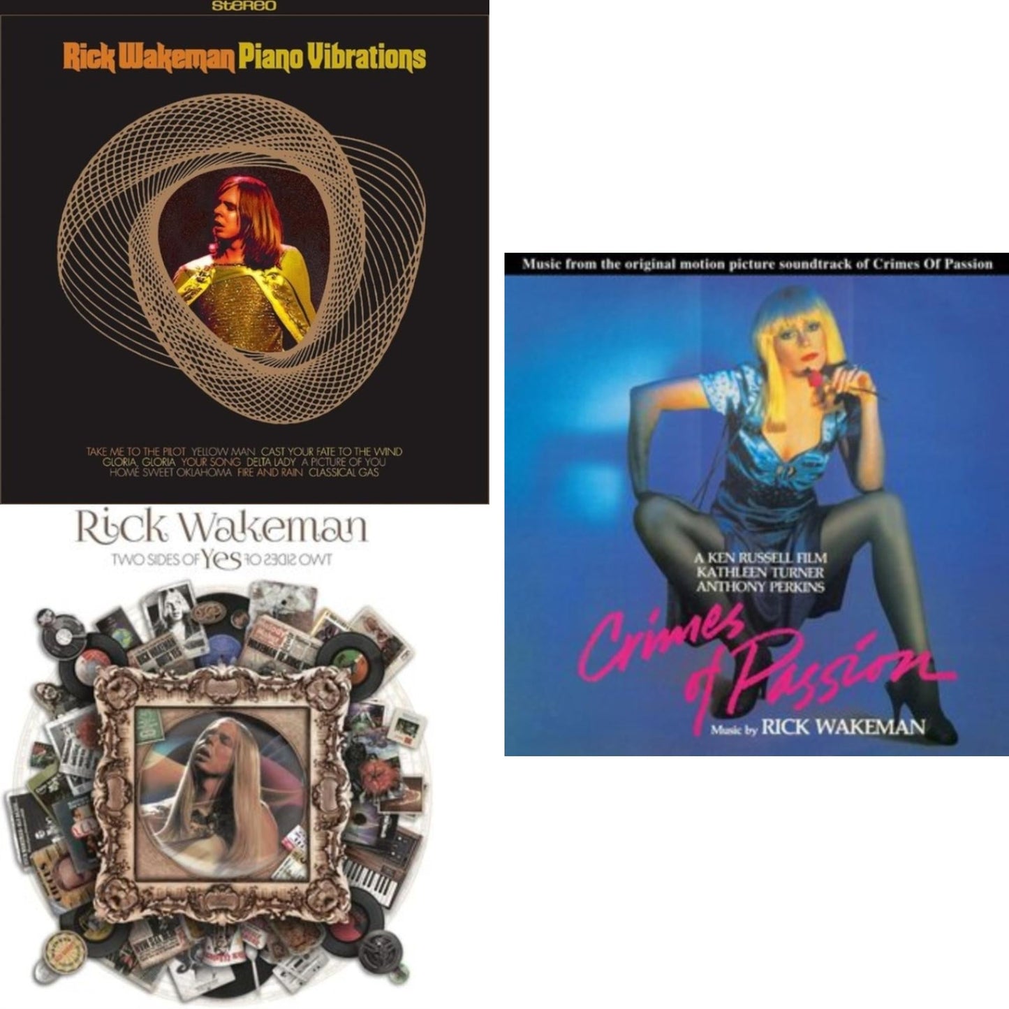 Rick Wakeman - Two Sides Of Yes (White LP Vinyl) & Crimes Of Passion Ost & Piano Vibrations