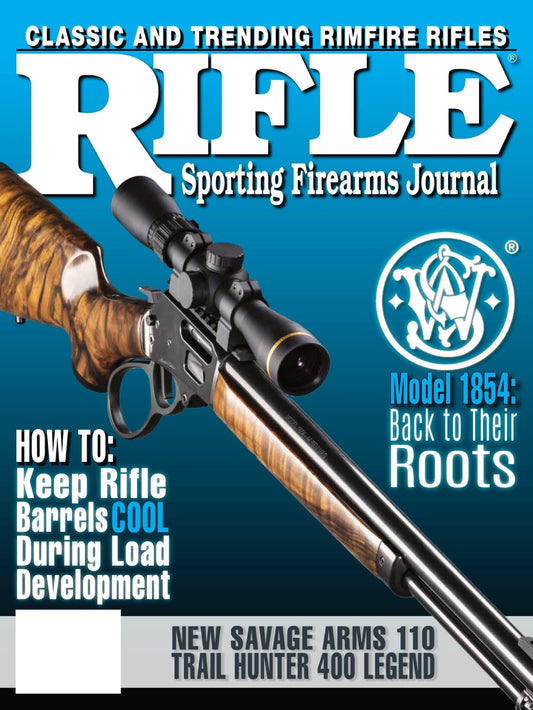 Rifle - September 2024: Keeping Rifle Barrels Cool During Load Development, Smith & Wesson Model 1854, Savage Arms 110 Trail Hunter In 400 Legend, Strasser RS 14 Evolution, The 22 Long Rifle & More!