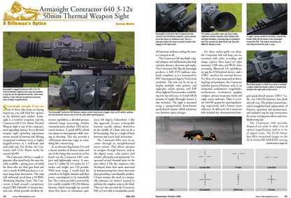 Rifle - September 2025: Understanding Maximum Point Blank Range, TC73 Carbine, Cadex Defence Strike Nuke Evo, Winchester Model 70 Precision Rifle, Long Gun Upgrades, Best Thermal Weapon Sights & More!