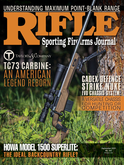 Rifle - September 2025: Understanding Maximum Point Blank Range, TC73 Carbine, Cadex Defence Strike Nuke Evo, Winchester Model 70 Precision Rifle, Long Gun Upgrades, Best Thermal Weapon Sights & More!