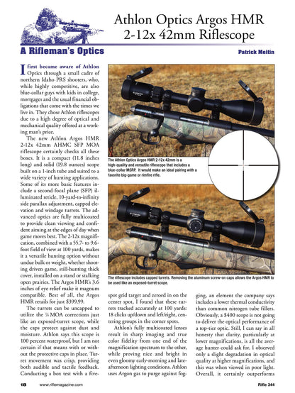 Rifle - January 2026: Athlon Argos HMR Scope Review, The Bolt-Action 223 Remington, Ballard Fever, DIY Fix For 22 Rimfire Dry-Firing Damage, Mossberg Patriot Walnut, Wilson Combat, NULA Rifles & More!