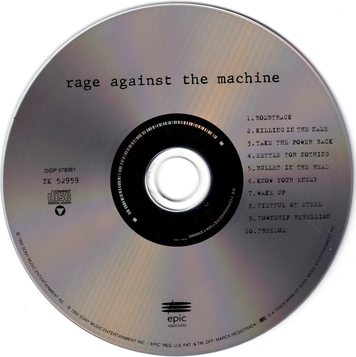 Rage Against The Machine – Rage Against The Machine Music CD