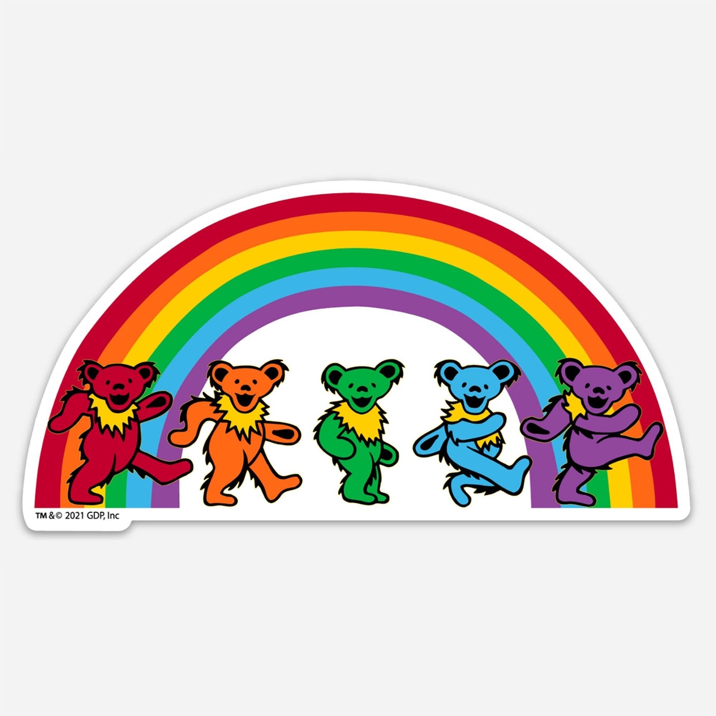 Grateful Dead Rainbow Bears Sticker