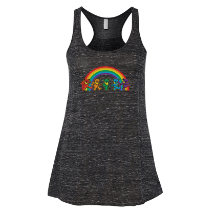 Grateful Dead Rainbow Bears Women's Flowy Racerback Tank Top