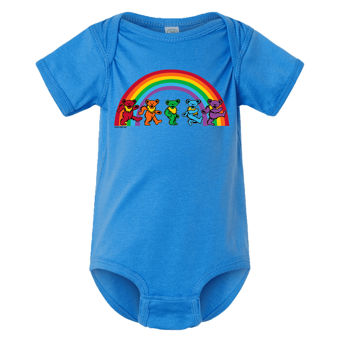 Grateful Dead Rainbow Bears Baby Short Sleeve One Piece