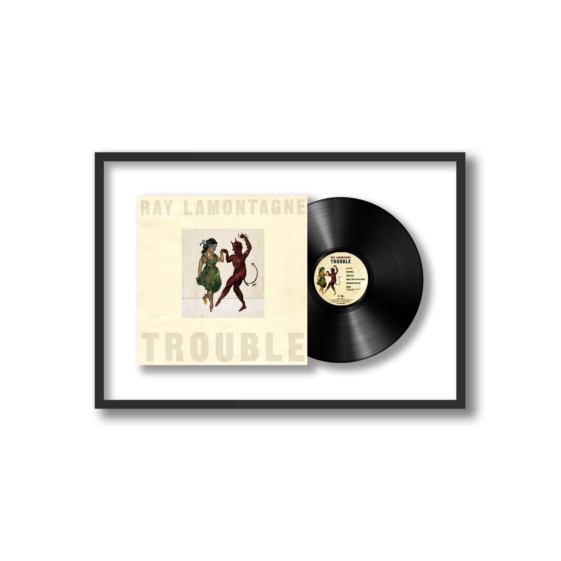Ray LaMontagne Trouble Framed Vinyl Record