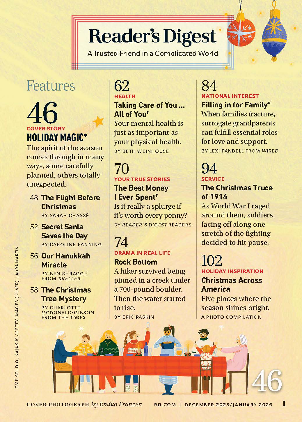 Reader's Digest - Holiday Magic: Highway Tree Decorator, Christmas Miracles, A Stranger Saves Christmas, Surprise Hanukkah Baby, Festive Decor Ideas, Seasonal Wellness Advice, Festive DIYs & More!