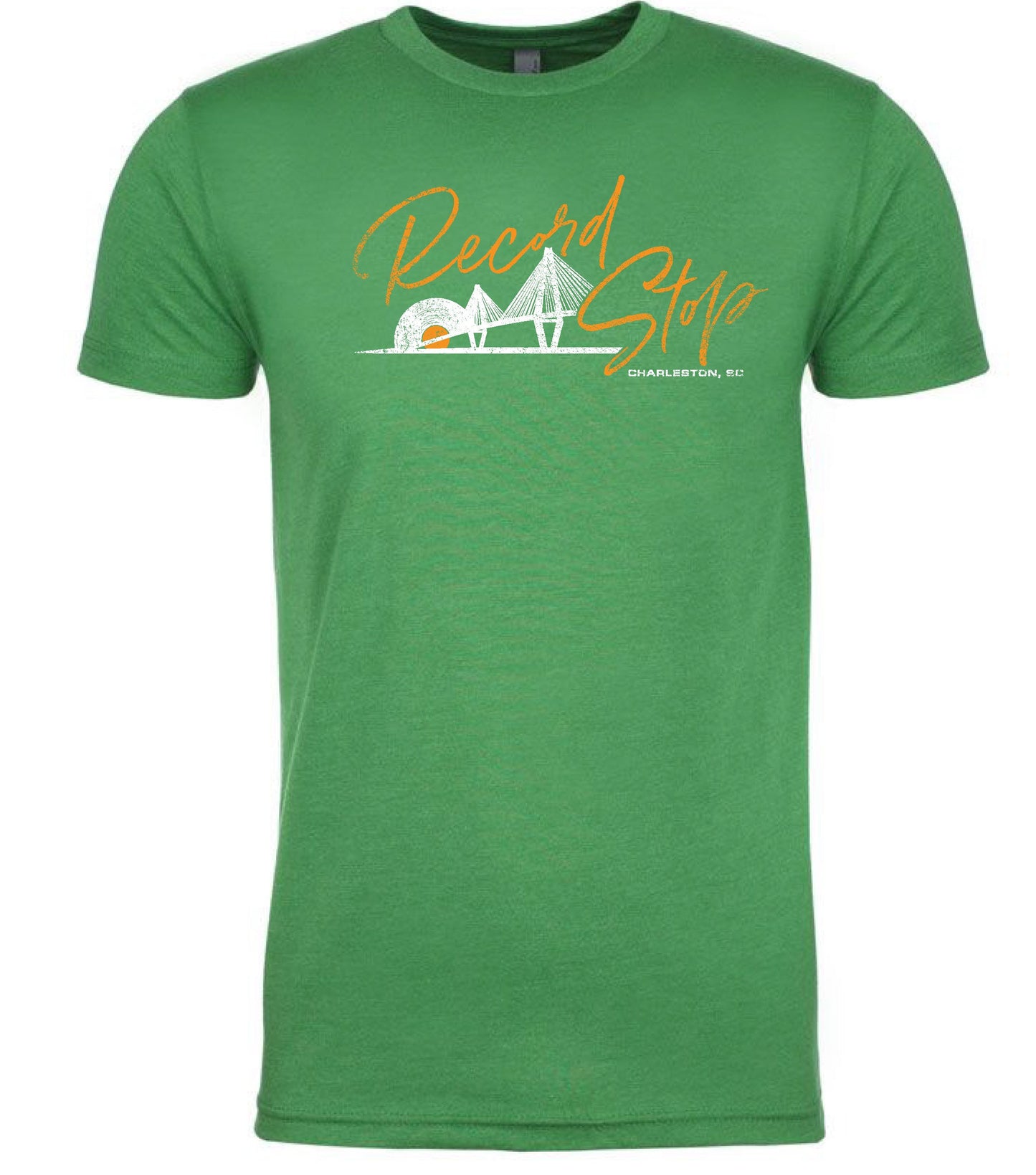 Record Stop Record Stop Charleston Ravenel Bridge - Green Tee [T-Shirt] Officially Licensed