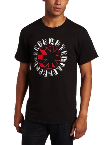 Red Hot Chilli Peppers Hand Drawn Logo (Large Shirt, Black) [T-Shirt] Officially Licensed