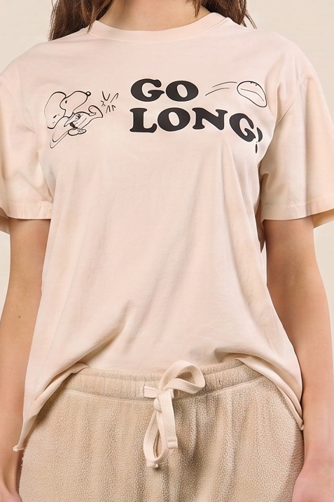 Peanuts Snoopy Kickoff Womens T Shirt Natural Officially Licensed