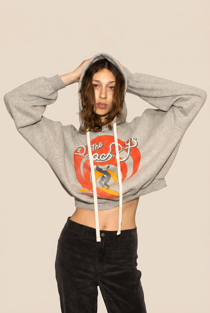 The Beach Boys Surfer Womens Hoodie Ash Grey Officially Licensed