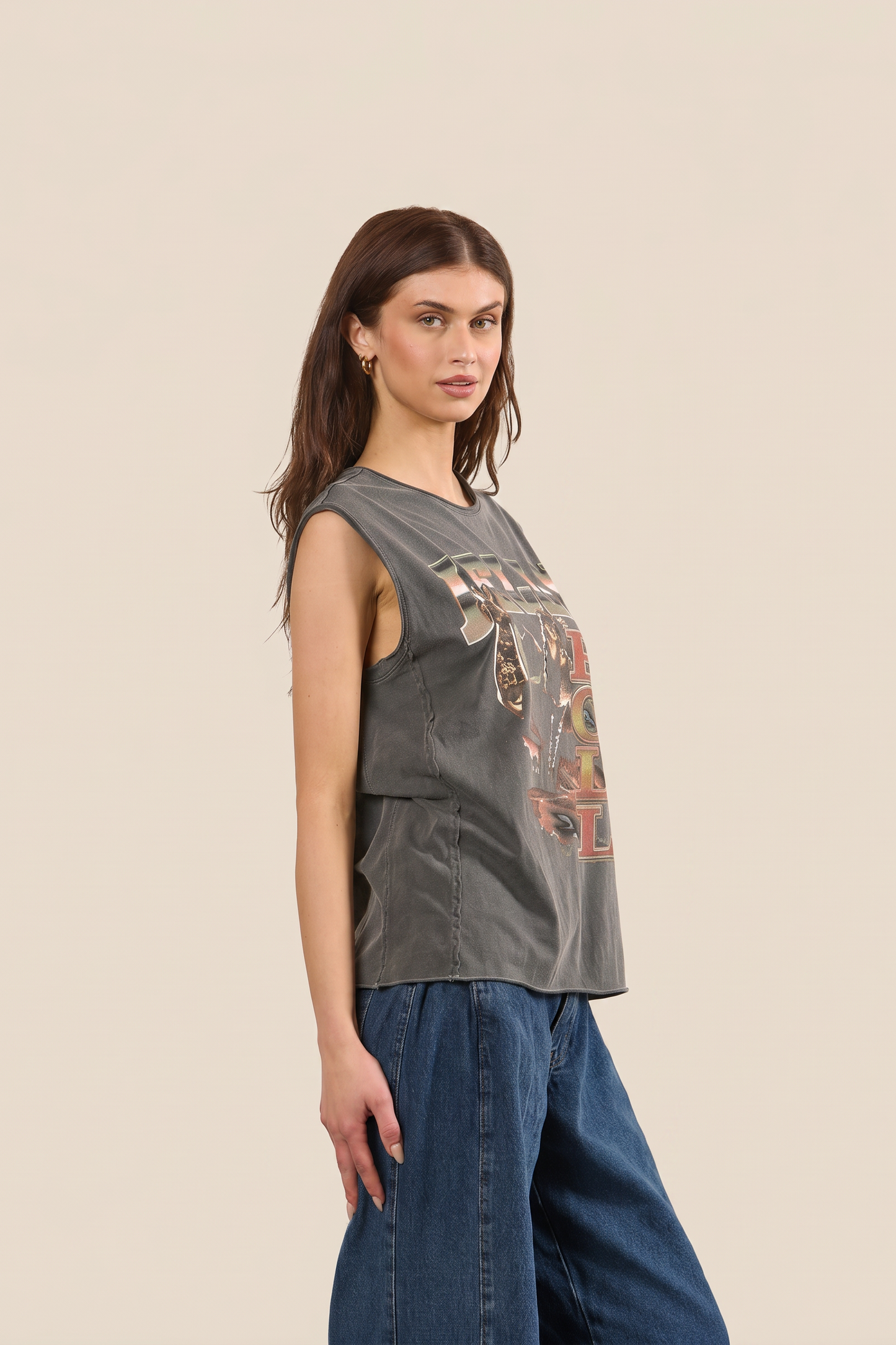 Jelly Roll Oversized Womens Tank Top Shirt Grey Officially Licensed