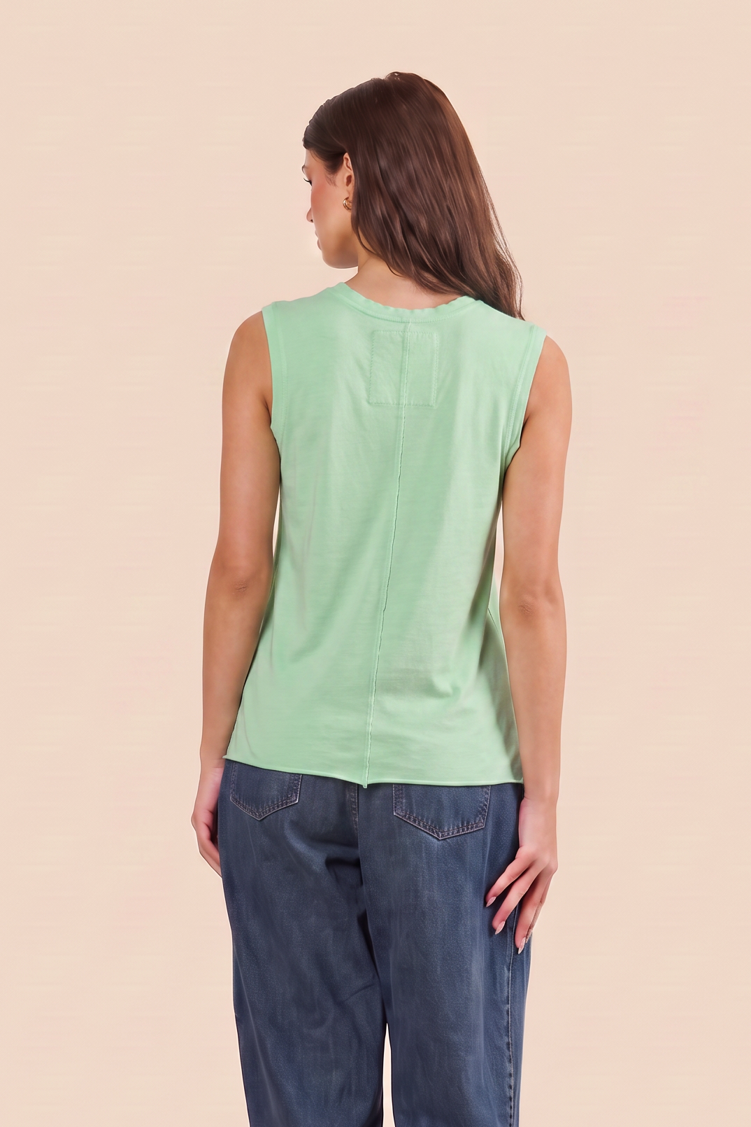 The Rolling Stones Old English Womens Tank Top Shirt Mint Green Officially Licensed
